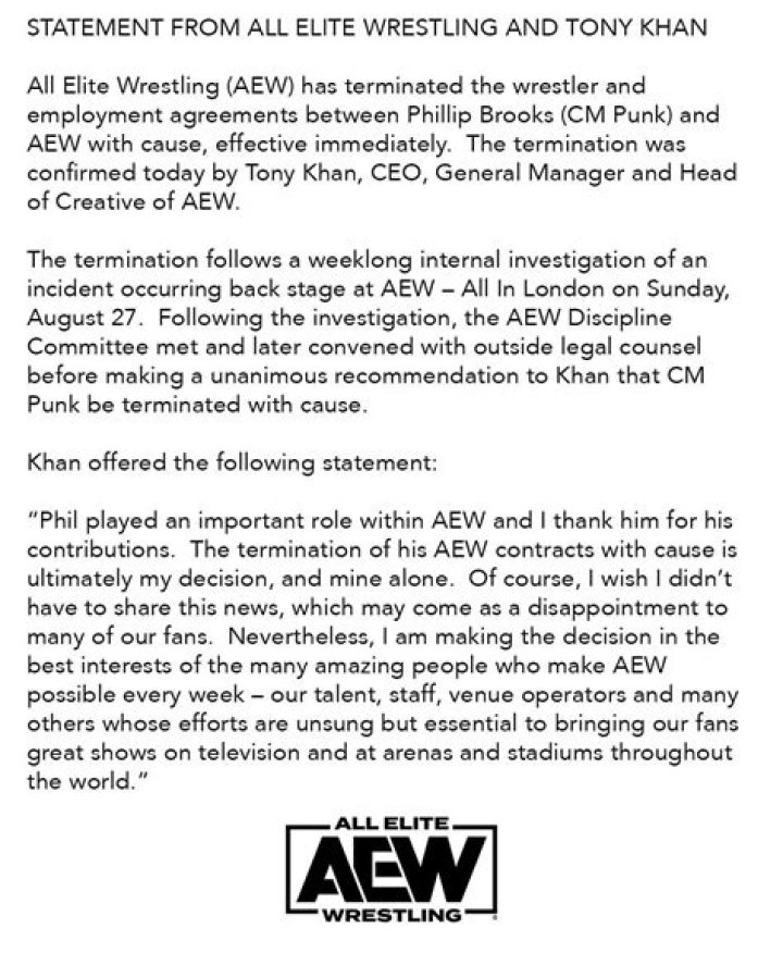 Tony Khan AEW Statement Jeff Hardy