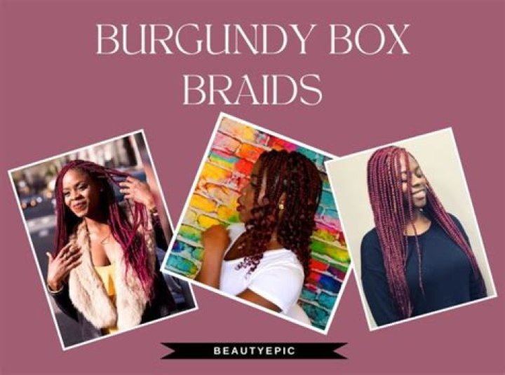 Trendy Burgundy Box Braids for a Stylish Look