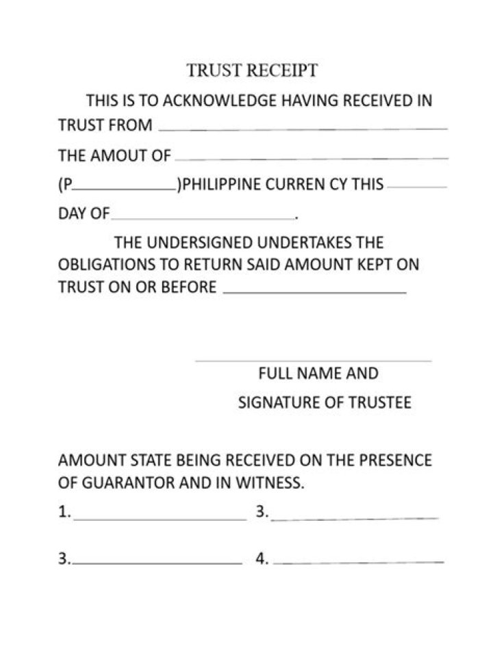 Trust Receipt Template Receipt template, Templates, Receipt