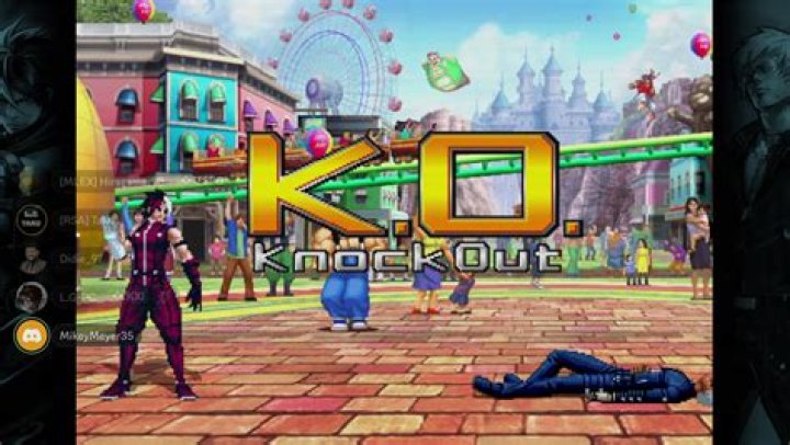 Two fighters battle it out in Virtua Fighter 2