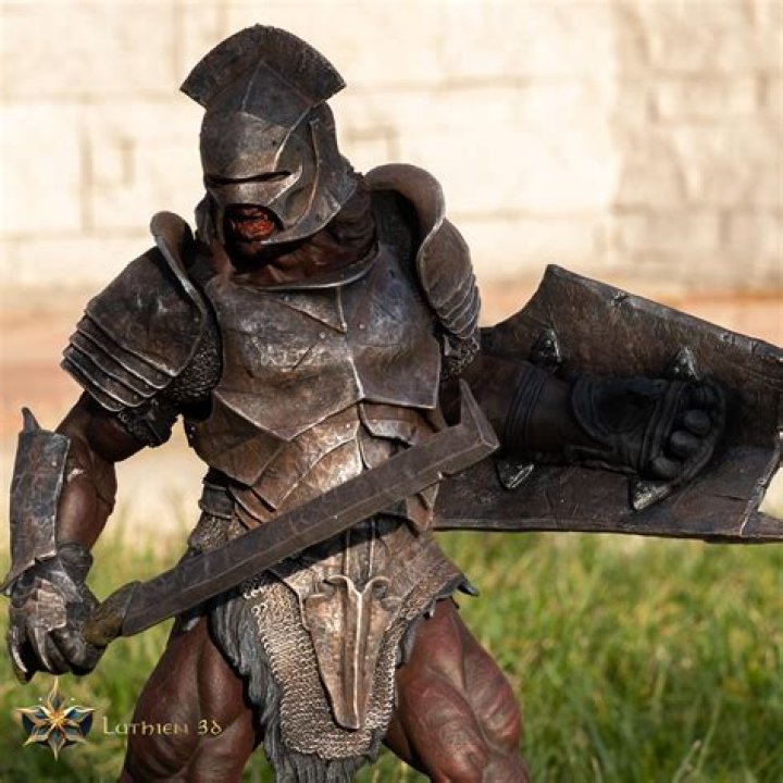 Two Uruk-Hai soldiers in Lord of the Rings