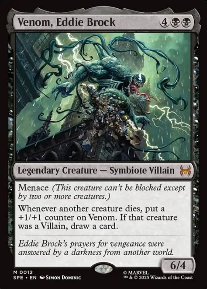 Venom symbiote no Eddie Brock Marvel Spider-Man