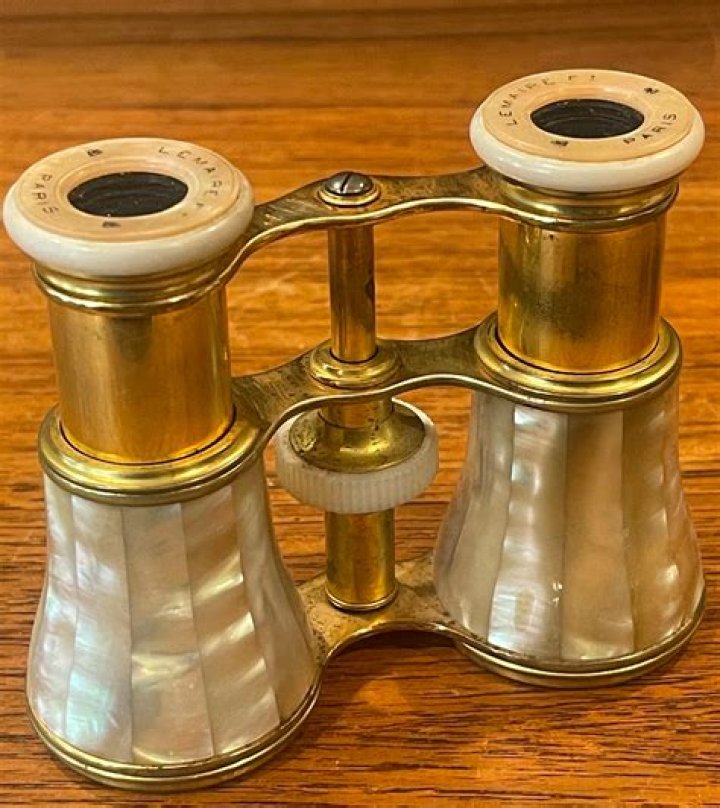 Vintage Mother of Pearl Opera Glasses with Brass Accent Boogie's Boutique