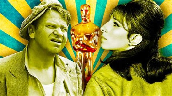 Wallace Beery in The Champ next to an Oscat statuette and Barbra Streisand in Funny Girl