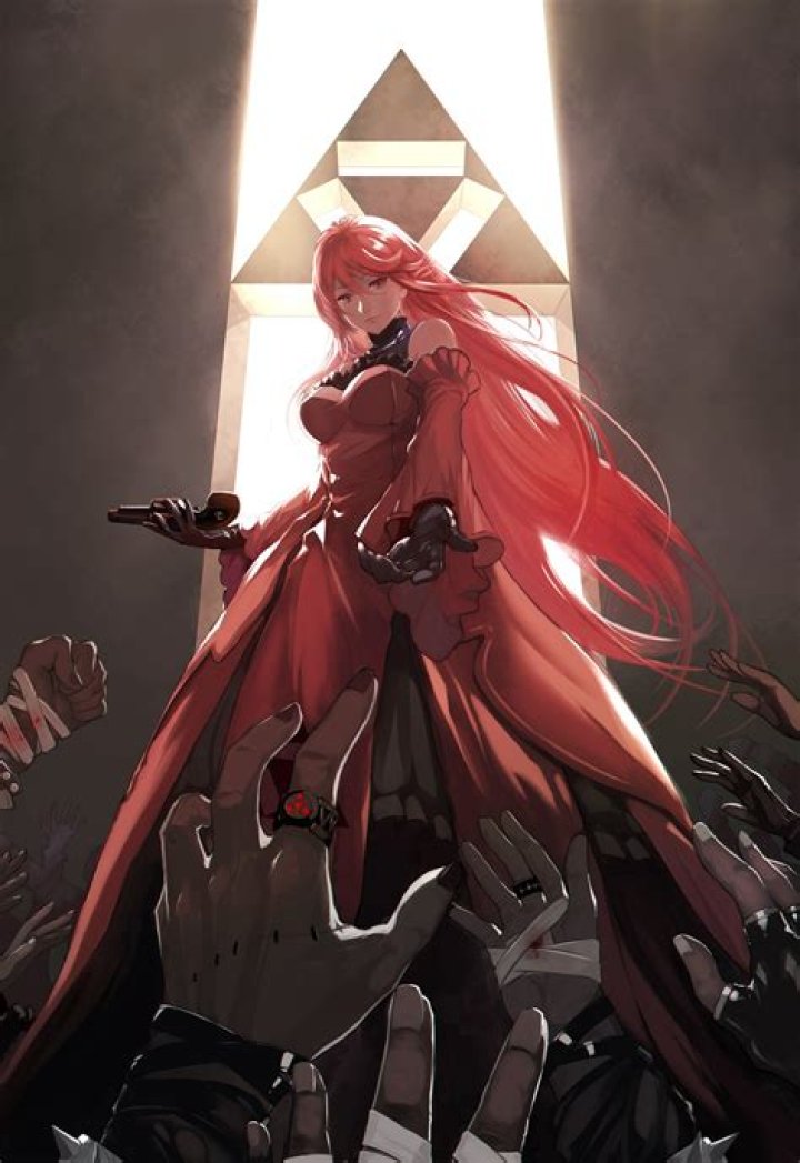 Wallpaper redhead, anime, red, dress, original characters, comics