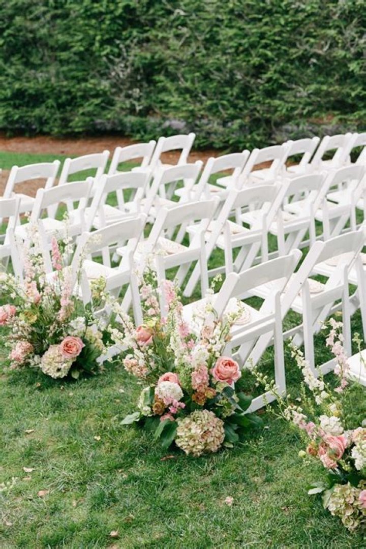 wedding aisle with flowers