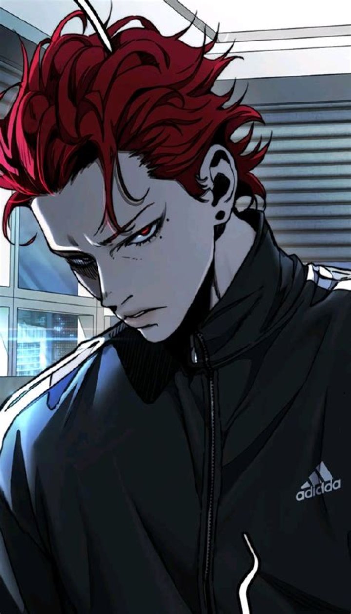 Wind Breaker manhwa sweaty Ja-Hyeon, Ace of Humming Bird Crew, looking at the camera.